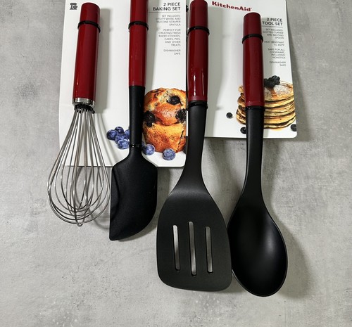 Kitchenaid kitchen aid red 4pc - kitchen,